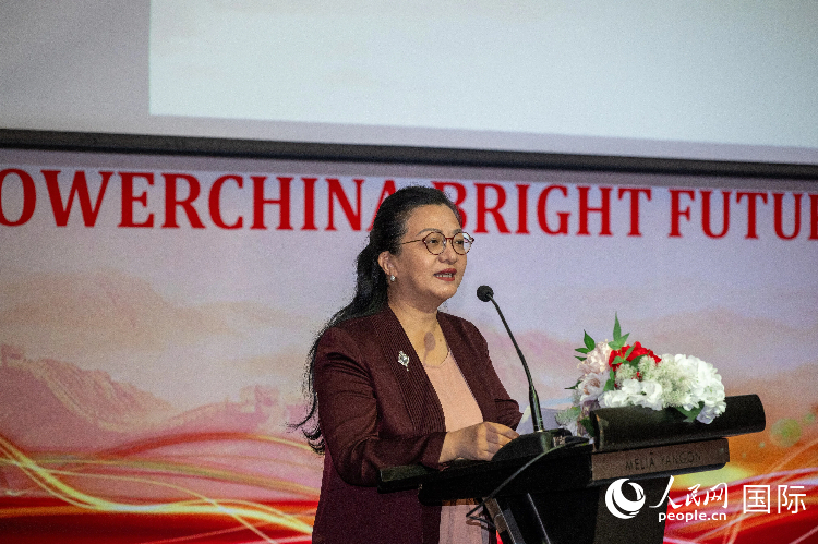 中国驻缅甸大使马珈发表致辞。人民网记者 谢佳君摄