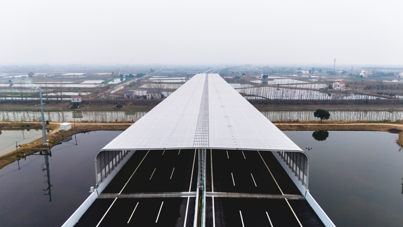 全封闭式声屏障航拍