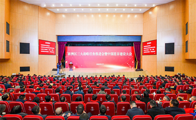 武汉市新洲区召开三大战略任务推进会暨中国星谷建设大会。叶东辉摄