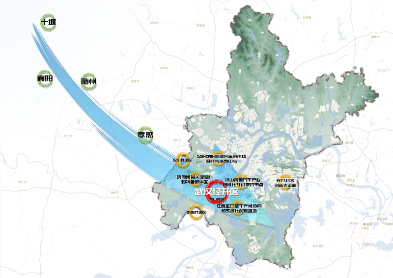 车谷产业创新大走廊布局图。武汉经开区宣传部提供