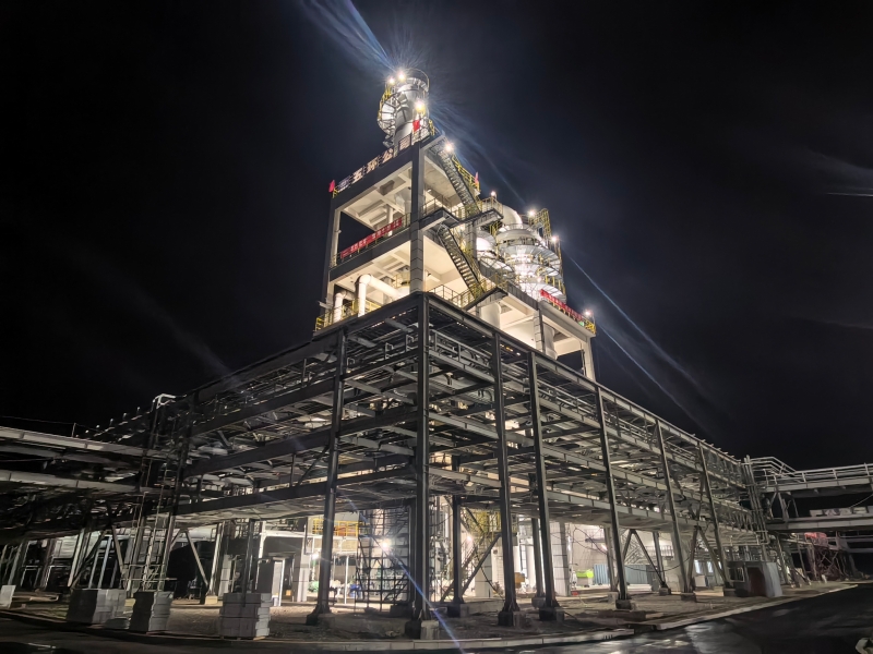 湖北当阳坝陵工业园徽阳湿法磷酸项目现场。