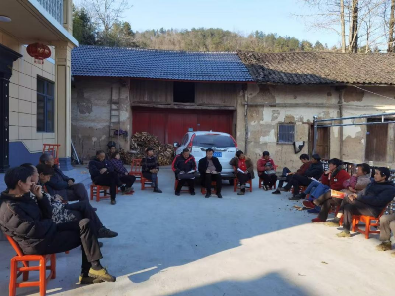 双龙村院坝会现场。